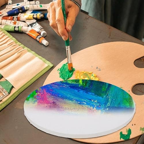 Oval Canvas Frame for Beginners and Artists, White Wood Cloth | Compact Lightweight Board, Stable for DIY Painting or Home Decoration, Easy to Carry and Store thumbnail 6