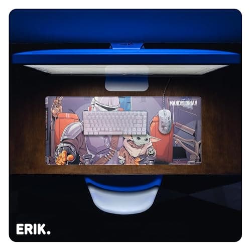 Grupo Erik Large Mouse Mat - Star Wars Gifts | Gaming Mouse Pad XXL 80 x 35 cm - 31.5 x 13.8 in, Desk Mat Large, Gaming Desk Accessories | Grogu Gifts under 20 Pounds thumbnail 3