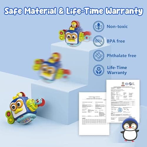 OSIMILY Montessori Toys for 1 Year Old,Sensory Toys for Toddlers 1-3,Baby Travel Activities Busy Board Cube,Fine Motor Skills Educational Toys,Birthday Gift for Kids Aged 6, 9, 10, 12, 18 Months thumbnail 5