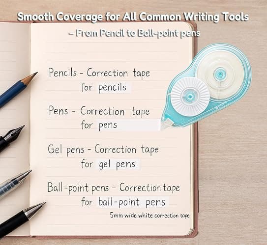 Aipker Correction Tape, Extra-Long 30 m (98 ft) Each – 590 ft Total, Easy-to-Use White Out Tapes Dispensers, High Capacity White Out Correct Tapes for School, Office or Home Use - 6 Pack thumbnail 5