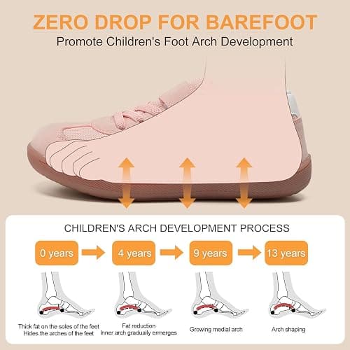 Kxsoi Toddler Shoes Zero Drop Minimalist Sneakers for Toddler/Little Kid Barefoot Slip on Tennis Shoes for Kids Boys Girls thumbnail 4