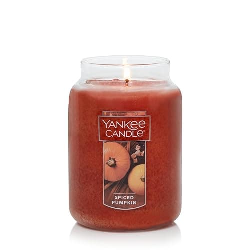 Yankee Candle Scented Candle, Spiced Pumpkin, Original Large Jar Candle, 110-150 Hours of Burn Time, 22 oz. thumbnail 3