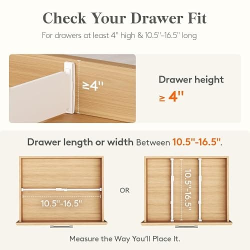 Lifewit 12 Pack 4" High Drawer Dividers, Adjustable Drawer Organizer Clothes thumbnail 4