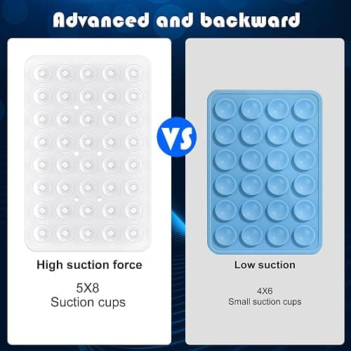 CMZZ Double Sided Silicone Suction Phone Holder Mount, Silicon Accessory for iPhone and Android, Hands-Free Mirror Shower Phone Holder, TikTok Videos and Selfies (Light Pink+Transparent) thumbnail 5