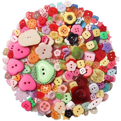 Tnstk Resin Buttons 2 and 4 Holes Assorted for Sewing Crafts DIY Projects Multiform - Image 1