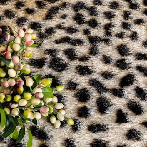 Huichenxing2021FURSTORE Faux Cheetah Area Rug Animals Printed Hide Mats Leopard Faux Hide Area Rug 5.2ft x 6.5ft / 63 x 78.7inch / 160 x 200cm thumbnail 3