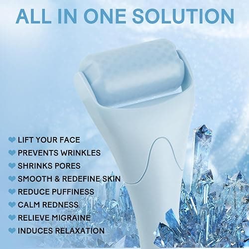 Fronnor Ice Roller for Face,Eyes,Women Gifts Idea,Therapeutic Cooling to Tighten Brighten Complexion and Reduce Wrinkles,Massager Under Eye Puffiness,Migraine and Pain Relidf (Haze Blue) thumbnail 2