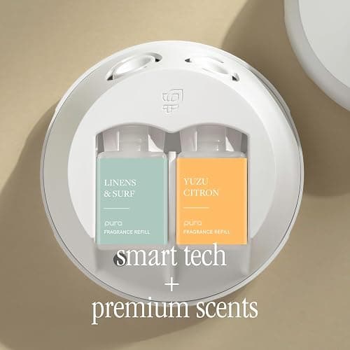 Pura - Smart Home Fragrance Device Starter Set - Pura 4 - Scent Diffuser for Home - Includes Fragrance Aroma Diffuser - Square Box, Linens & Surf and Yuzu Citron Scent Refills thumbnail 7