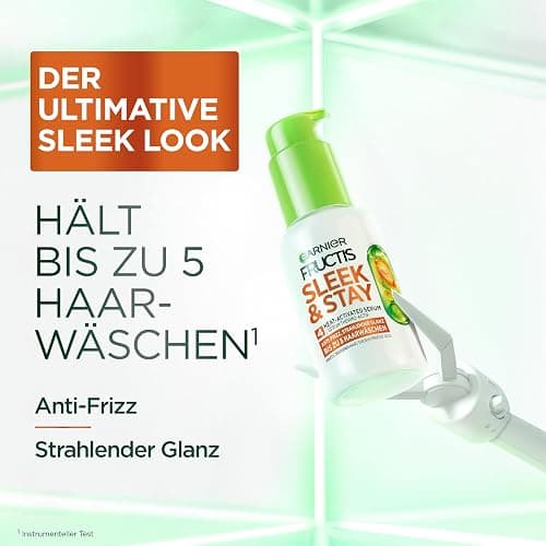 Garnier Fructis Sleek & Stay Heat-Activated Siero con alfa silana per capelli secchi e inclini al crespo, 50 ml thumbnail 2