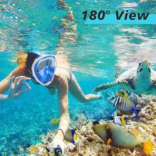Snorkel Mask Full Face Snorkeling Gear with Anti-Fog and Leakproof Set for Adult and Kids thumbnail 2