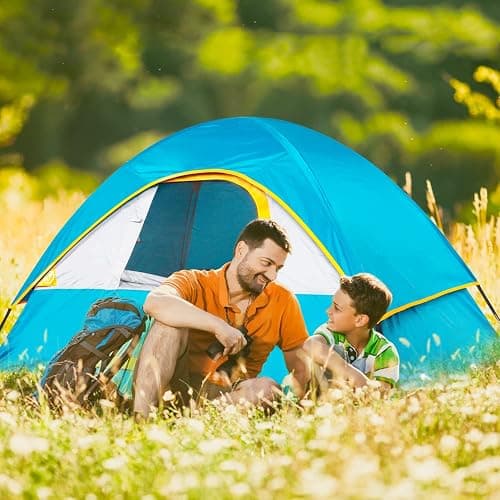 Camping Tent 2-4 Person, Waterproof Windproof Tent with Rainfly Easy Set up-Portable Dome Tents for Camping… thumbnail 5