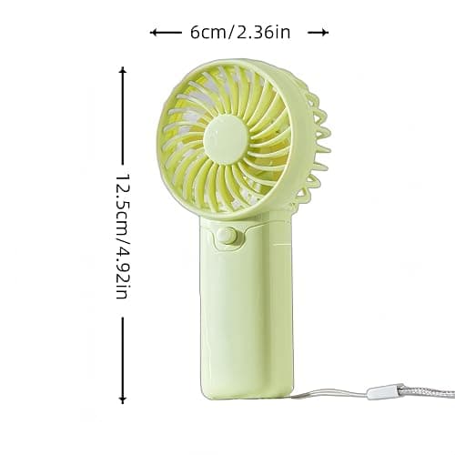 Mini Portable Fan, (2 x AAA Batteries, Batteries Not Included) Lightweight Handheld Fan Perfect for Outdoor, Travel, Office, Hiking and Camping - Green thumbnail 2