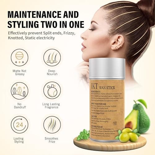 PasaRose Hair Wax Stick Set (3 Pcs) - Edge Control, Styling Stick for Baby Hair and Wigs, Frizz-Fixing for Slick Finish thumbnail 8