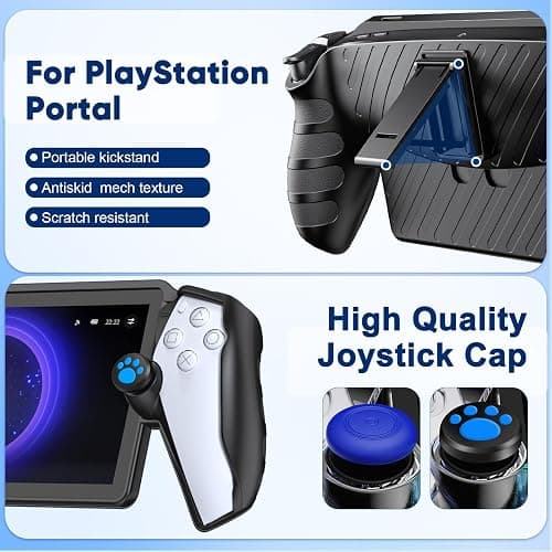 Accessories Kit for Playstation Portal, Carrying Case for PS Portal, Charging Dock Station for Playstation Portal, Protective Skin for PS5 Portal, 2 HD Screen Protector with 4 Thumb Grip,Wired Headset thumbnail 6