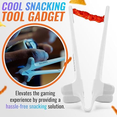 SNACTIV PRO Finger Chopsticks for Gamers - As Seen on Shark Tank! The Official Snacking Tool of the Future - Enjoy Snacks and Chips with Ease - Innovative Gaming Snacking Solution - Snack Chopsticks thumbnail 3