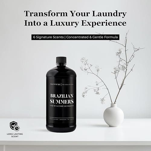 Mavwicks - Laundry Liquid Detergent (Brazilian Summers) - 32 Oz Laundry Perfume Bottle for Men & Women, Stain & Odor Remover, Deep Clean, Long-Lasting Fragrance and Freshness for All Fabrics thumbnail 6