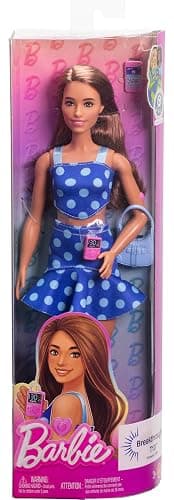 Barbie Fashionistas Doll #242, Doll with Type 1 Diabetes Wearing Polka Dot Outfit and Accessories, in Partnership with Breakthrough T1D thumbnail 6
