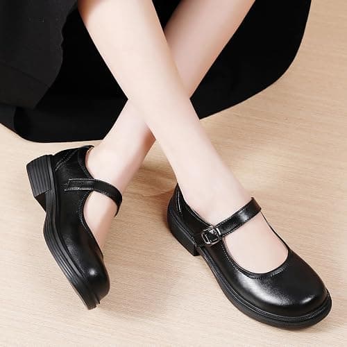 OKJ Mary Jane Shoes Women Flat Platform Mary Janes for Womens Comfortable Flats Dressy Casual School Cute Non Slip Work Shoes thumbnail 8