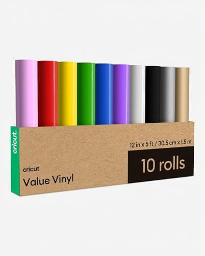 Cricut Value Permanent Vinyl, Rainbow Sampler – 12in x 5ft Rolls (10 ct) thumbnail 10