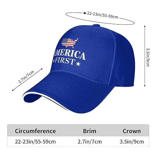 Vetrova America The First Hat 4th of July Golf Hats for Mens Women Dad Caps thumbnail 6