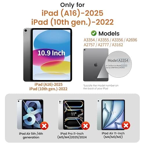 PandaShield 2 Pack for iPad 11th/10th Gen.(A16 2025/2022,11/10.9 inch)9H+ Tempered Glass Screen Protector with Easy-Install[12FT Grade Shatterproof]Apple Pencil Compatible,HD Clarity,Scratch Resistant thumbnail 2