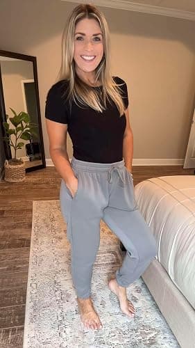 Real Essentials 3 Pack: Women's Fleece Jogger Sweatpants (Available in Plus Size) thumbnail 6
