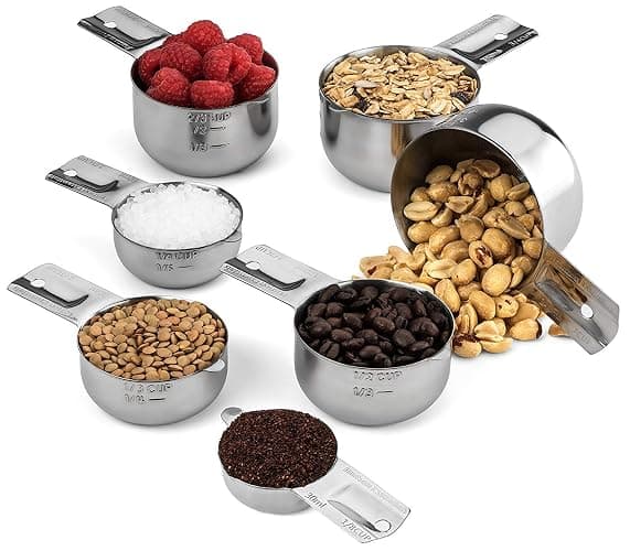 Hudson Essentials Stainless Steel Measuring Cups and Spoons Set - Stackable Set with Spout (11 Piece Set) thumbnail 6