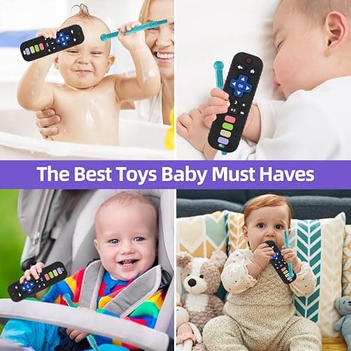 Teething Toys for Babies 0-6 6-12 12-18 Months Bpa Free Teething Sticks and Remote Teether for Babies Baby Sensory Chew Toys for Infants 0-18 Months thumbnail 4