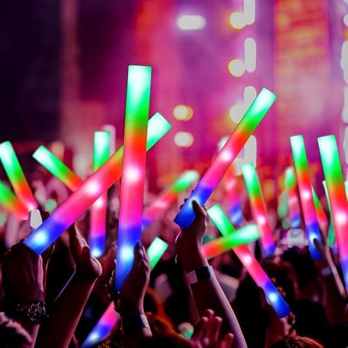 OLUPP 72PCS Foam Glow Sticks, Foam Light Up Sticks with 3 Modes Colorful Flashing, Glow Sticks for Wedding, Glow Stick Bulk Party Pack for Wedding, Raves, Concert, Camping, Carnival thumbnail 2