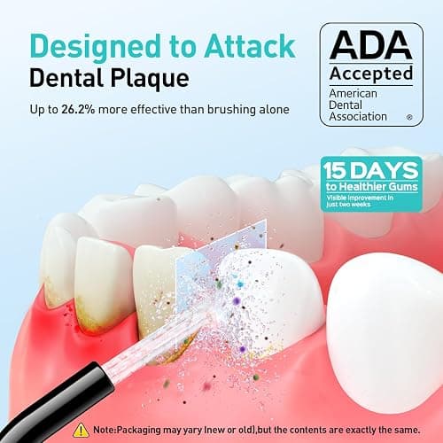 COSLUS ADA Accepted Water Dental Flosser Teeth Pick C20: Portable Cordless Oral Irrigator 300ML Rechargeable Travel Irrigation Cleaner IPX7 Waterproof Electric Flossing Machine, Professional Set Black thumbnail 2
