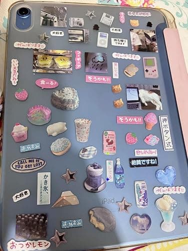 Japanese Sticker Book,45 Sheets Heisei Retro Romantic Memory Series Comic Manga Style Cute Stickers Book Aesthetic for DIY Kawaii Scrapbooking Journaling Handbook Decoration thumbnail 3