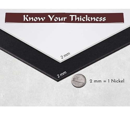 Shape Retention EVA Cosplay Foam 2mm (1mm-10mm) 14x39 inch Black or White High Density EVA Foam Sheets. Premium 85 kg/m3 Heat Shape Material for DIY Convention or Halloween Costumes by The Foamory thumbnail 3