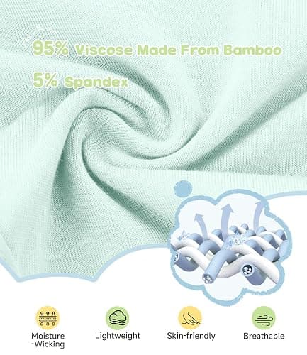 BAMBOO COOL Girls Underwear Breathable Moisture-Wicking 6-14Y Panties Lightweight Soft Sensory Friendly Briefs 6 Pack thumbnail 2