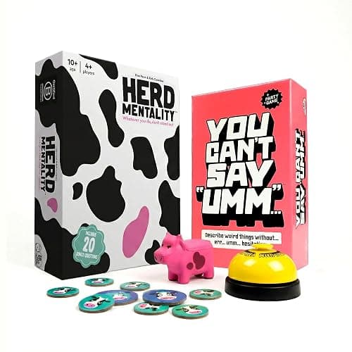 Party Game Bundle – Herd Mentality & You Can’t Say UMM | Fun Family Board Games for Adults, Teens & Kids | Easy-to-Learn, Hilarious Games for Game Night & Parties - Image 1