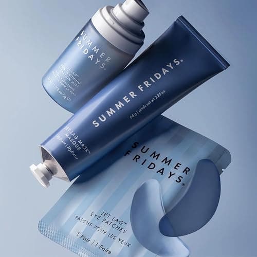 Summer Fridays Jet Lag Hydrating Eye Patches - De-puffing Hydrogel Under Eye Masks with Hyaluronic Acid, Caffeine + Peptides - Soothing + Refreshing At-Home + Travel Skin Care (6 Pairs) thumbnail 9