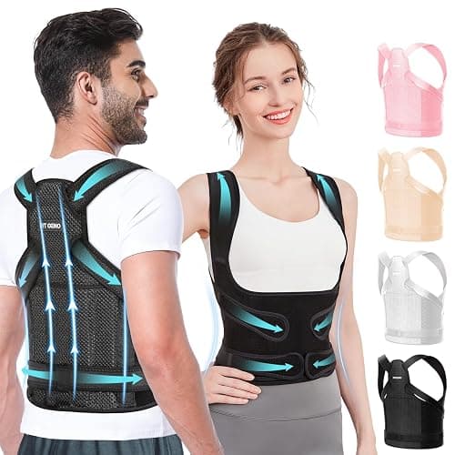 Fit Geno Posture Corrector for Women and Men - Adjustable Back Brace & Straightener for Scoliosis Hunchback Correction Back Pain Spine Corrector Back Support and Posture Trainer Large/X-Large - Image 1