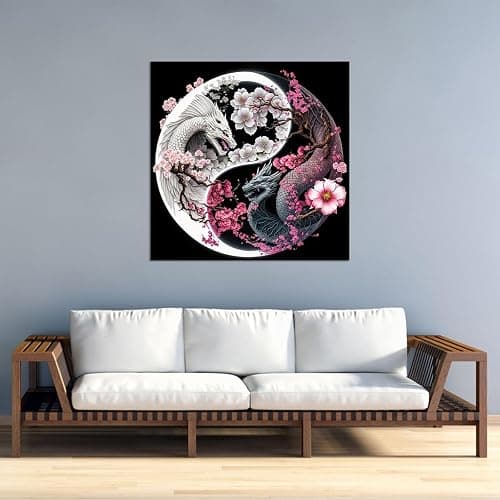 JFYHAB Dragon Diamond Painting Kits-Taichi Dragon Diamond Painting Kits for Adults,5D DIY Full Drill Dragon Diamond Art for Home Wall Decor 12x12inch thumbnail 7
