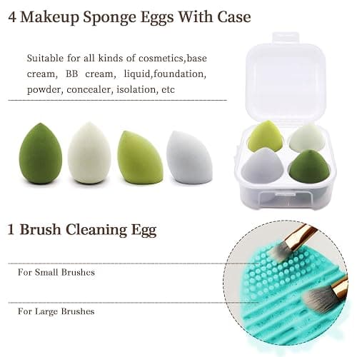 Koccido Makeup Brushes 22 Pcs Makeup Kit,Foundation Brush Eyeshadow Brush Make up Brushes Set (Green, 22 Piece Set) thumbnail 5