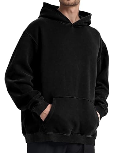 Dnzzs Acid Wash Hoodie Super Soft Sweatshirt for Mens Pullover Oversized Men's Fashion Hoodies & Sweatshirts Vintage Tops thumbnail 4