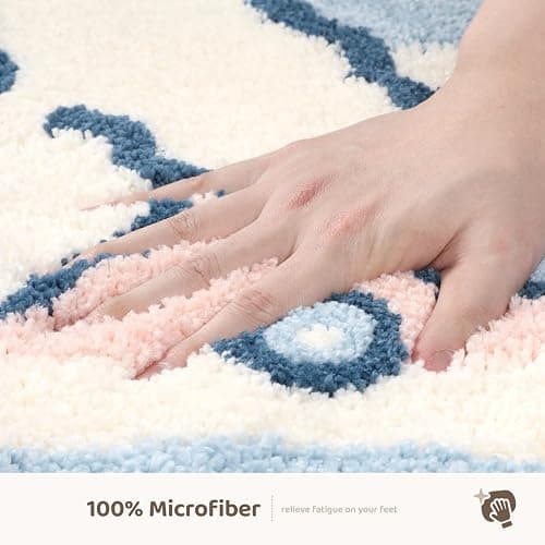 Molesun Rabbit Bathroom Mat, Extra Soft and Absorbent Cute Bath Rugs, Machine Wash Dry, Animal Non-Slip Carpet Mat for Tub, Shower, and Bath Room, 16" x 24" thumbnail 5