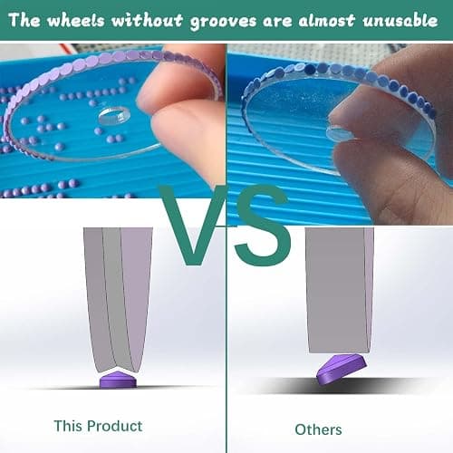 Diamond Painting Wheel Tools with Groove,New Type of Gem Art Pen,Accessories That can Make Jewel Art Faster and neater,Both Square and Round Drills are Suitable,Dimond Art Supplies Kits. … (Gold) thumbnail 2