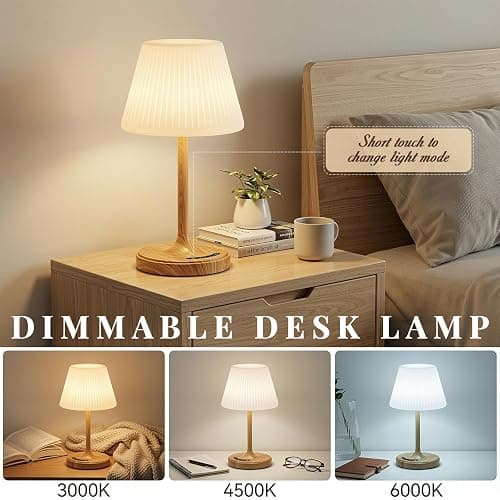 Shower Lamp Waterproof Bathroom Lamp for Inside Shower Bathtub, Rechargeable Cordless Table Lamp with 4000mah Battery, Touch Dimmable Light, Small Relaxing Spa Night Lamp for Bathroom, Kitchen, Desk thumbnail 3
