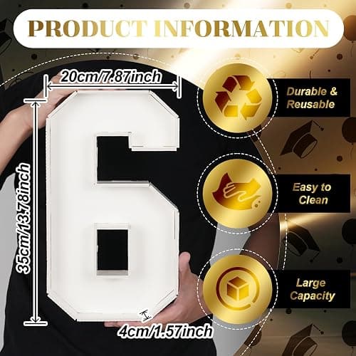 HILAVO 2026 Charcuterie Number Fillable, 4Pcs 13.7" Numbers Charcuterie Board Box 2026 Graduation Decorations Food Serving Tray for Congrats Grad Sports Event Birthday Party Supplies thumbnail 3