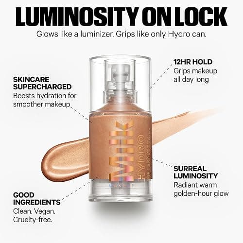 Milk Makeup Hydro Grip + Glow Primer with Hyaluronic Acid – Illuminating Face Primer Grips Makeup for Up to 12 Hours – Silicone-Free, Hydrating Formula with Radiant, Golden Finish – 1 oz thumbnail 4