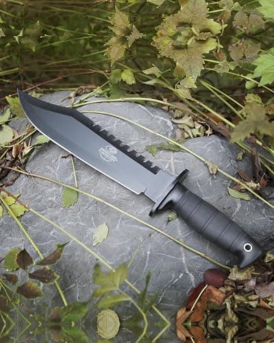 Mossy Oak Survival Hunting Knife with Sheath, 15-inch Fixed Blade Tactical Bowie Knife with Sharpener & Fire Starter for Camping, Outdoor, Bushcraft thumbnail 8