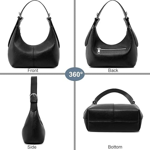 NIUEIMEE ZHOU Hobo Bags for Women Soft Vegan Leather Crescent Shoulder Handbag Slouchy Tote Crossbody Purses thumbnail 3