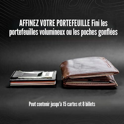 Mountain Voyage Co Minimalist Wallet for Men & Women - Slim RFID Wallet, Scratch Resistant, Credit Card Holder & Money Clip, Easily Removable Money & Cards, (Matte Carbon Fiber) thumbnail 6