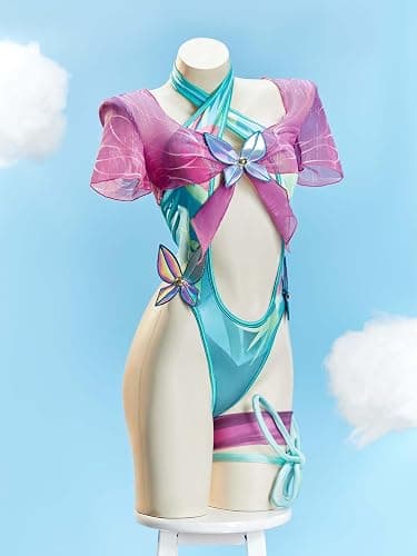 haikyuu Women Anime One Piece Swimsuit Kawaii Style Bathing Suit Rave Cosplay Swimwear thumbnail 4