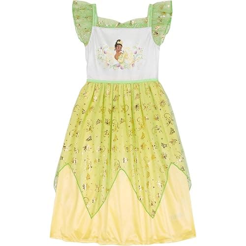 Disney Girls' Princess Dress Nightgown, Fantasy Gown, Soft & Cute Pajamas for Kids - Image 1