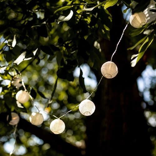 Cobus CozyHome Lantern String Lights Outdoor - 20 Lantern LEDs & 23 ft with 8 Modes | Warm White Outdoor Lampion String Lights Electric Lighting 23 ft thumbnail 5